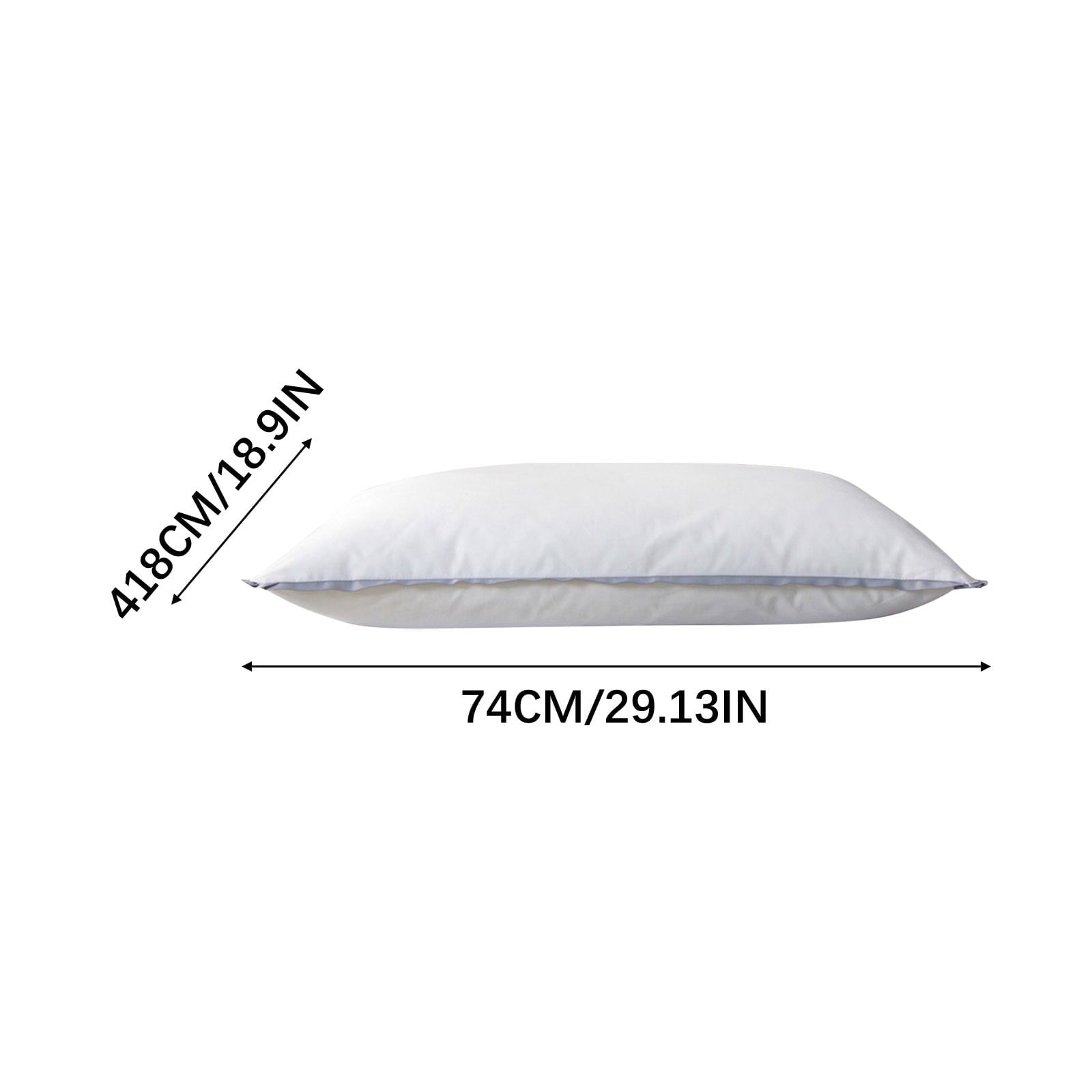 Extra Flat Soft Thin Pillows Queen Size, Bed Pillow with Full Cotton Filling for Side Back Stomach Sleepers, 20x30 In... - Image 3