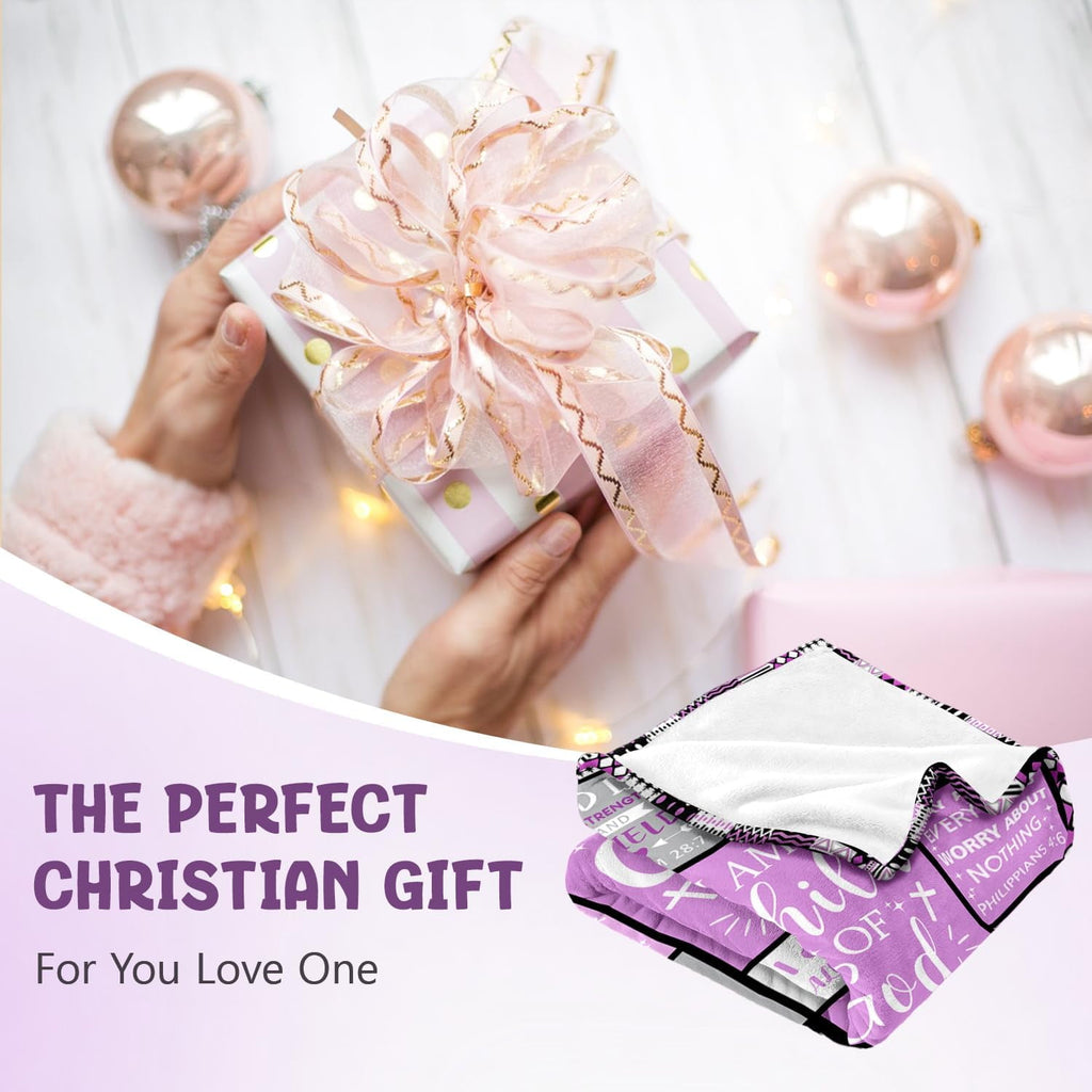 Christian Gifts for Women - Baptism Gifts for Girl - Child of God Blanket - Inspirational Birthday Religious Catholic... - Image 2
