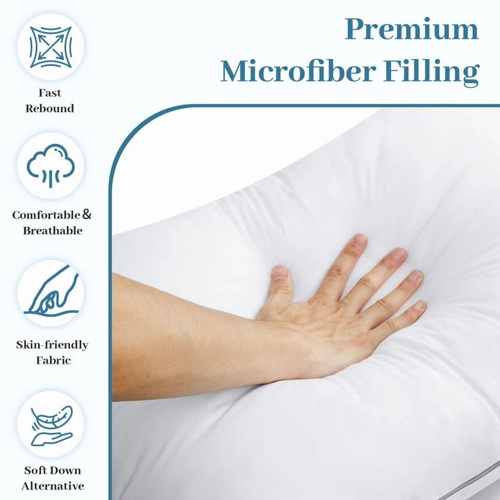 Pillows Queen Size Set of 2, Bed Pillows for Side, Back and Stomach Sleepers, Super Soft Down Alternative Filling, Lu... - Image 2