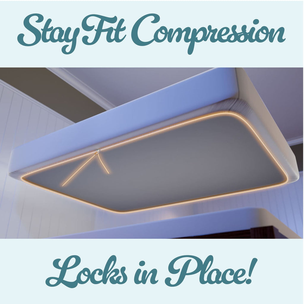 Fitted Bed Sheet With Built-In Compression Cord Locks On Mattresses & Won’t Slip - Image 4