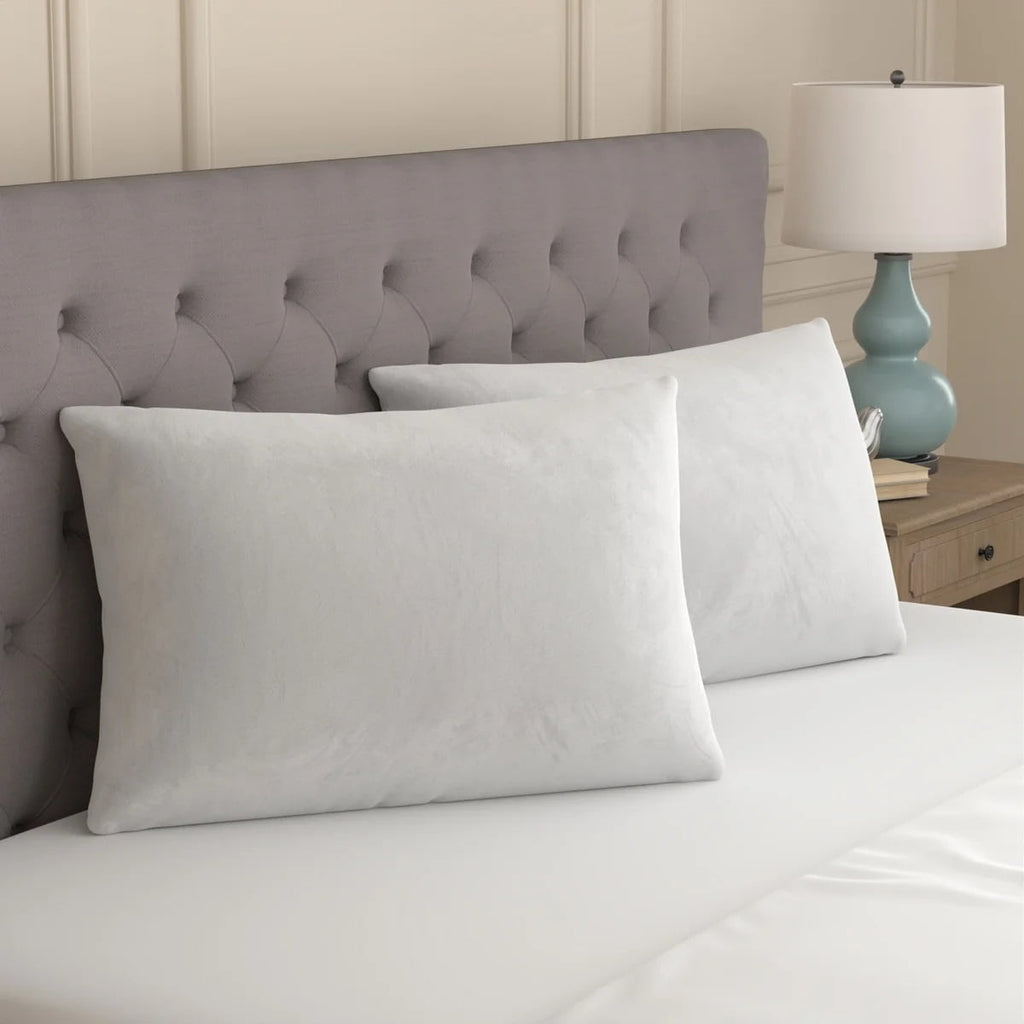 Huggable Support Bed Pillow, Standard- Soft Velvety Cover, Squishable Comfort (2 Count) - Image 5