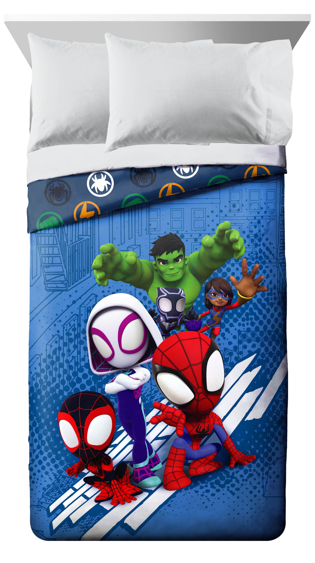 Spidey Amazing Friends Kids 2-Piece Twin/Full Reversible Comforter Set, Microfiber, Red - Image 2