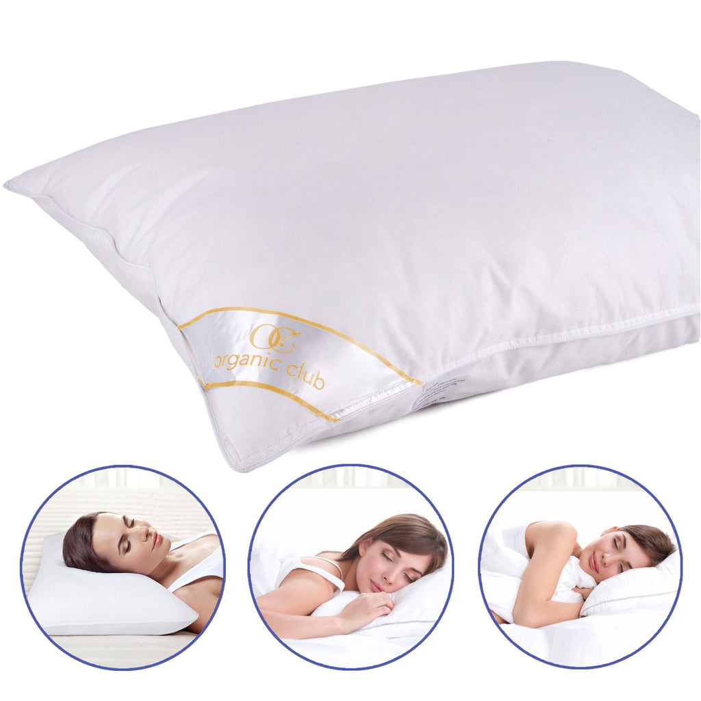 Queen Size Camel Wool-Filled Pillow 20x28" (50x70 cm) Bed Pillow for Sleeping Washable Cotton Pillow for Bed, 1 Count... - Image 2