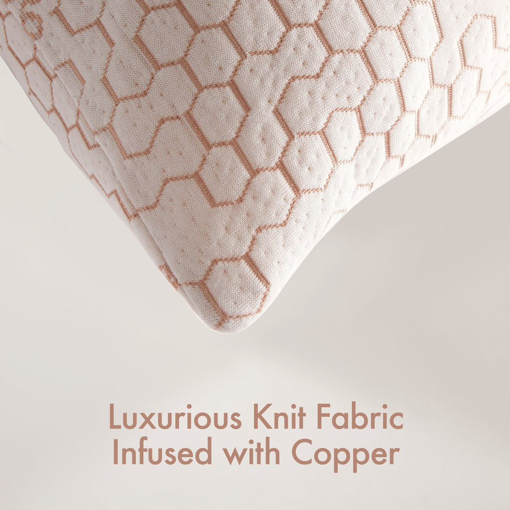 Cozy Copper Infused Bed Pillow Standard, White - Image 4