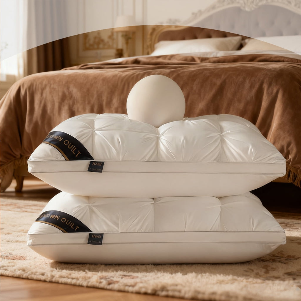 2-Pack 3-Line Grid Bed Pillow (20.1" x 13.97") - Soft, Breathable and Hypoallergenic - Image 2