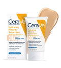 CeraVe Hydrating Mineral Sunscreen SPF 30 Face Sheer Tint, Shade: Light